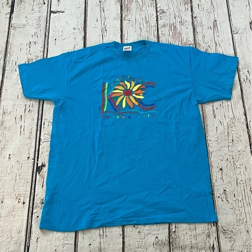 Vintage Kansas City, Missouri Travel Destination Vacation Tee 1990s Tshirt